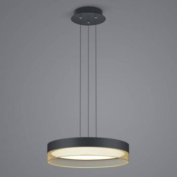Mesh LED függőlámpa, Ø 45 cm, fekete/arany kép