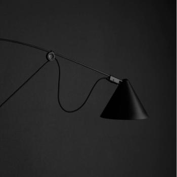 midgard LED fali lámpa AYNO L, fekete/fekete 4,000 K 130 cm kép