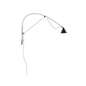 midgard LED fali lámpa AYNO L, fekete/narancs, 2,700 K 130 cm kép