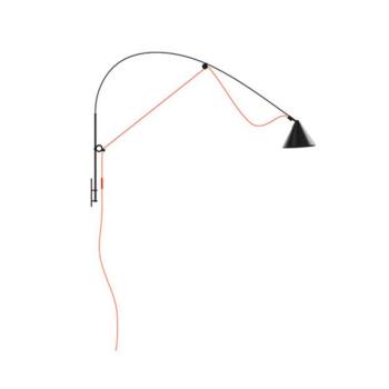 midgard LED fali lámpa AYNO L, fekete/narancs, 4,000 K 130 cm kép