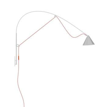 midgard LED fali lámpa AYNO L, szürke/narancs, 2.700 K, 130 cm kép