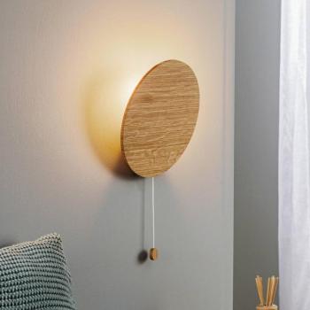Minimal tölgyfa fali világítás kép
