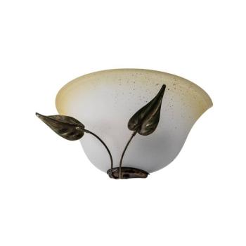 Mira fali világítás, krém/bronz, üveg, 30 cm széles, E27 kép