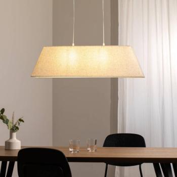 Miriel függőlámpa, 90 cm, textil, fa kép