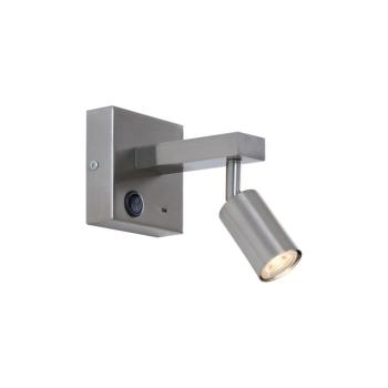 Modern acél fali lámpa USB-C csatlakozóval, dönthető - Rex kép