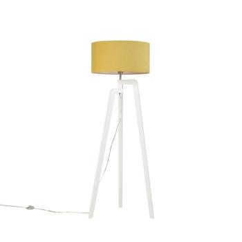 Modern állólámpa fehér kukorica árnyékolóval 50 cm - Puros kép