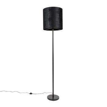 Modern állólámpa fekete árnyékolóval, fekete 40 cm - Simplo kép