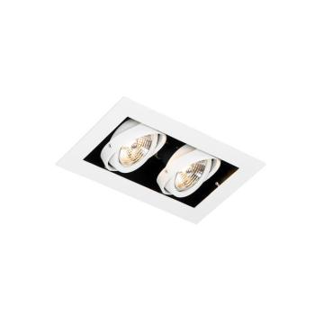 Modern beépíthető reflektor fehér 2-lámpás állítható - Oneon 70 kép