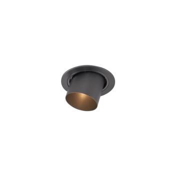 Modern beépíthető spotlámpa, antracit szürke, GU10, 50 mm, kerek, dönthető - Installa kép