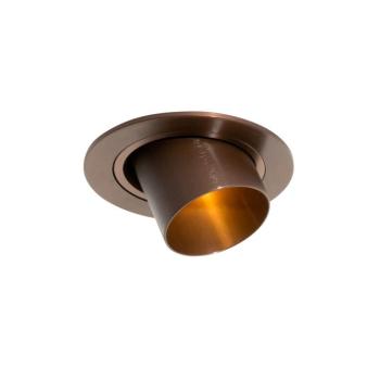 Modern beépíthető spotlámpa sötét bronz GU10 35 mm kerek dönthető - Installa kép