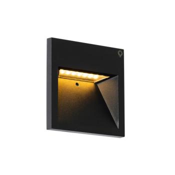 Modern fali lámpa fekete, beépített LED-del - Gem 2 kép