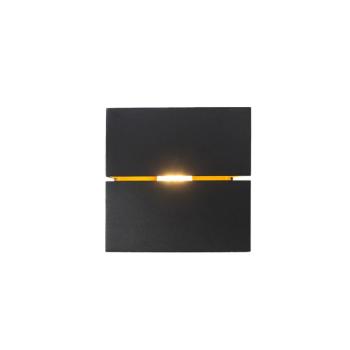 Modern fali lámpa fekete és arany 9,7 cm - Transfer Groove kép