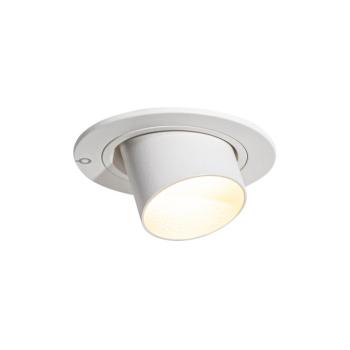 Modern fehér GU10-es süllyesztett spotlámpa, 35 mm-es kerek, dönthető - Installa kép