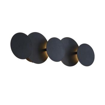 Modern fekete fali lámpa LED-del, 3 fokozatban dimmelhető, 5 fényforrással - Sunrise kép