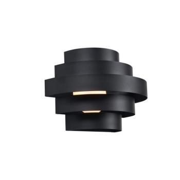 Modern fekete fali lámpa LED-del, 3 fokozatban dimmelhető - Lines kép
