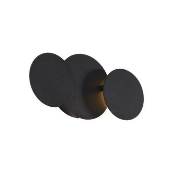 Modern fekete fali lámpa LED-del, 3 lépésben dimmelhető, 3-lámpás - Sunrise kép