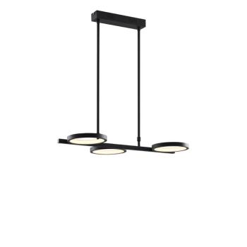 Modern fekete függőlámpa LED-del, 3 fokozatban szabályozható, 3 lámpás - Vivé kép