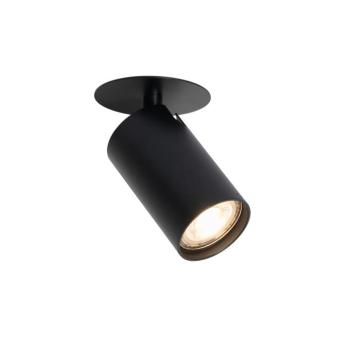 Modern fekete GU10 beépíthető spotlámpa 50 mm - Chels kép