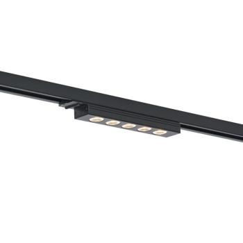 Modern fekete mennyezeti lámpa 1 fázisú sínrendszerhez 5W 370 lm 3000K - Iconic Tsiri kép