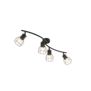 Modern fekete mennyezeti spotlámpa 86 cm 4-lámpás - Botu kép