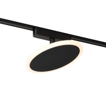 Modern fekete spotlámpa 1 fázisú sínrendszerhez, LED-del - Magnetic Puk kép