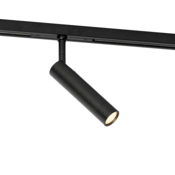 Modern fekete spotlámpa 1 fázisú sínrendszerhez - Slimline Uzzy kép