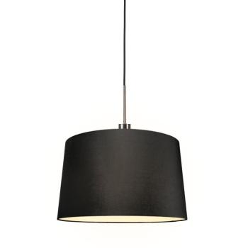 Modern függőlámpa acélból árnyékolóval 45 cm fekete - Combi 1 kép