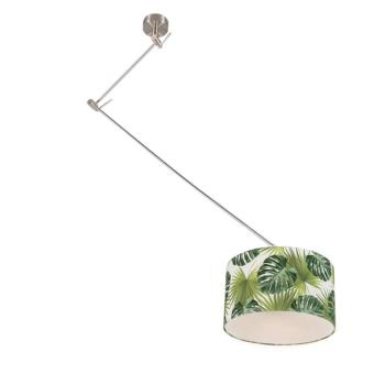 Modern függőlámpa acélból levélbúrával 35 cm - Blitz kép