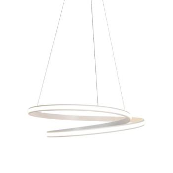Modern függőlámpa fehér 74 cm beépített LED-del, dimmerrel - Rowan kép