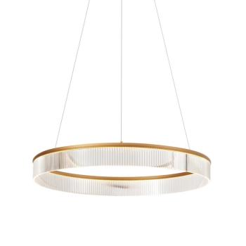 Modern függőlámpa sárgaréz 78cm LED-del, 3 lépésben dimmelhető - Anello Chandelier kép