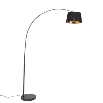 Modern íves lámpa fekete arannyal - Arc Basic kép