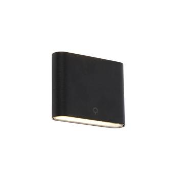 Modern kültéri fali lámpa fekete 11,5 cm beépített LED-del IP65 - Batt kép