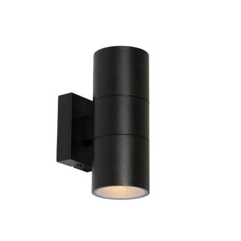 Modern kültéri fali lámpa fekete 2-lámpás AR70 IP44 - Duo kép