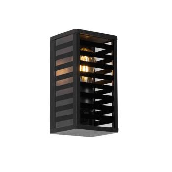 Modern kültéri fali lámpa fekete 26 cm IP44 - Reims kép