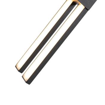 Modern kültéri fali lámpa fekete, beépített LED-del, 2 lámpás, IP54 - Jamal kép