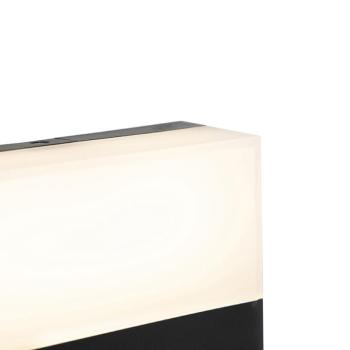 Modern kültéri fali lámpa fekete IP44 LED-del - Dualy kép