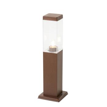 Modern kültéri lámpaoszlop rozsdabarna 45 cm - Malios kép