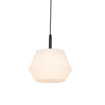 Modern kültéri lógólámpa fekete fehér árnyékolóval 33 cm IP44 - Robbert kép
