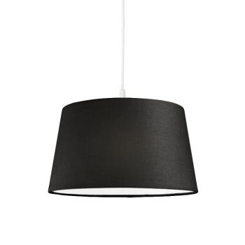 Modern lógólámpa fehér fekete árnyékolóval 45 cm - Pendant kép