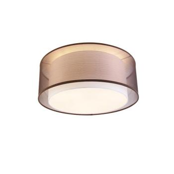 Modern mennyezeti lámpa barna fehérrel 50 cm 3-lámpás - Drum Duo kép