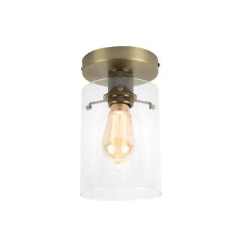 Modern mennyezeti lámpa bronz üveggel - Dome kép