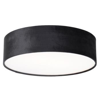 Modern mennyezeti lámpa fekete 40 cm aranyszínű belsejével - Drum kép
