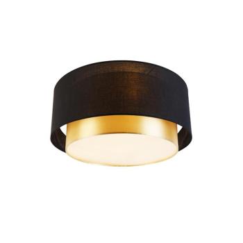 Modern mennyezeti lámpa fekete arannyal 50 cm 3-lámpás - Drum Duo kép