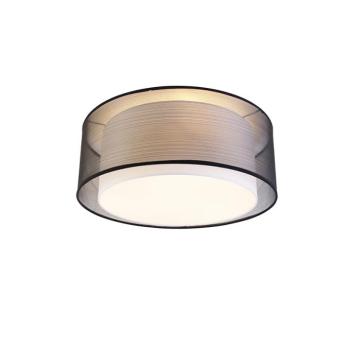 Modern mennyezeti lámpa fekete fehérrel 50 cm 3-lámpás - Drum Duo kép