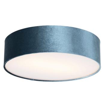 Modern mennyezeti lámpa kék 40 cm arany belsővel - Drum kép