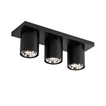 Modern mennyezeti spotlámpa fekete 3-lámpás - Tubo kép
