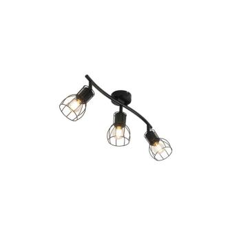 Modern mennyezeti spotlámpa fekete 63 cm 3-lámpás állítható - Botu kép
