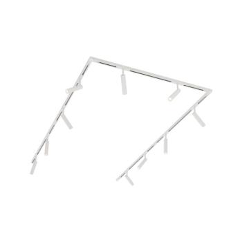 Modern sínrendszer 10 fehér spotlámpával, 1 fázisú - Slimline Uzzy kép