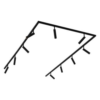 Modern sínrendszer 10 fekete spotlámpával, 1 fázisú - Slimline Uzzy kép
