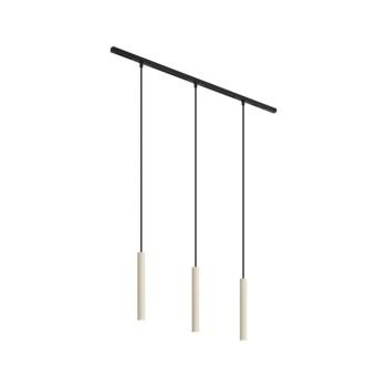 Modern sínrendszer 3 bézs és fekete függőlámpa - Slimline Keno kép